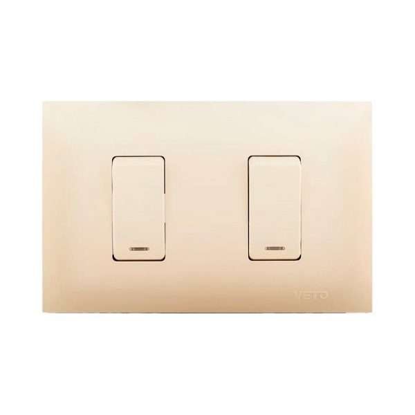 INTERRUPTOR DOBLE MARFIL VIV13244 VETO VIVE