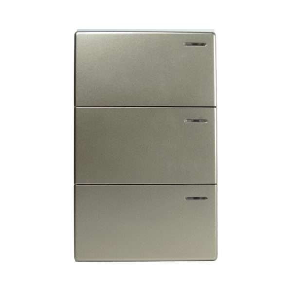 INTERRUPTOR TRIPLE 10A 125/250V CHAMPAGNE OPTIMUS