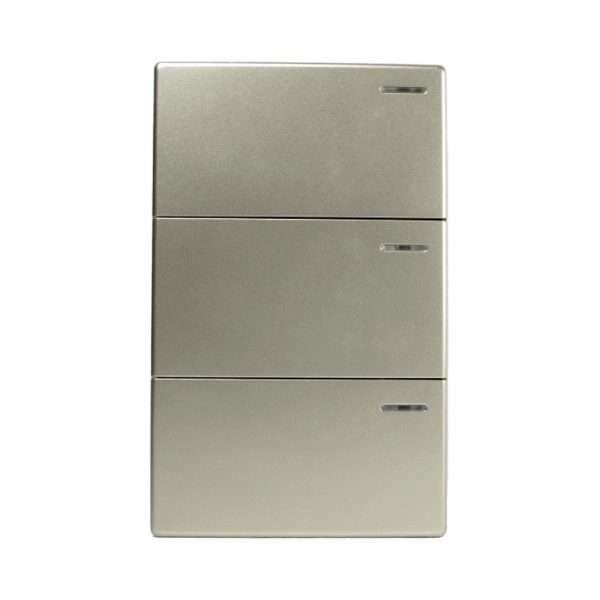 INTERRUPTOR TRIPLE 10A 125/250V CHAMPAGNE OPTIMUS