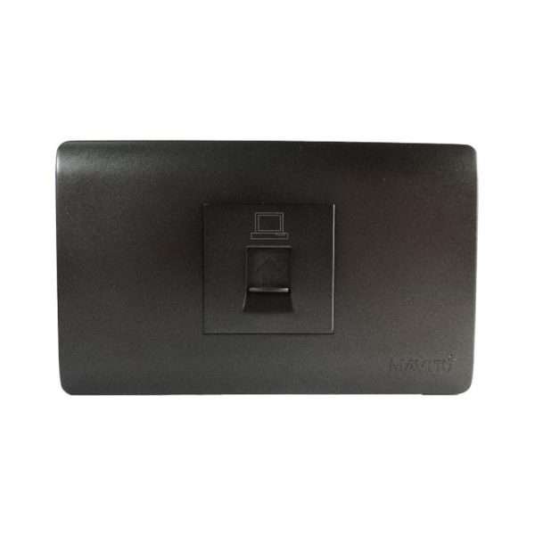 JACK DATOS RJ45 CAT5-E NEGRO AQUA