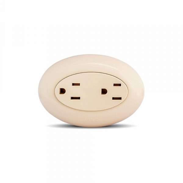 TOMACORRIENTE (2P+T) SOBREPUESTO VETO MARFIL 15A/125V/250V